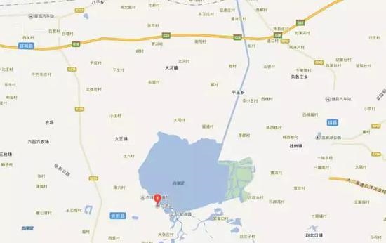 图：雄安新区以白洋淀为中心